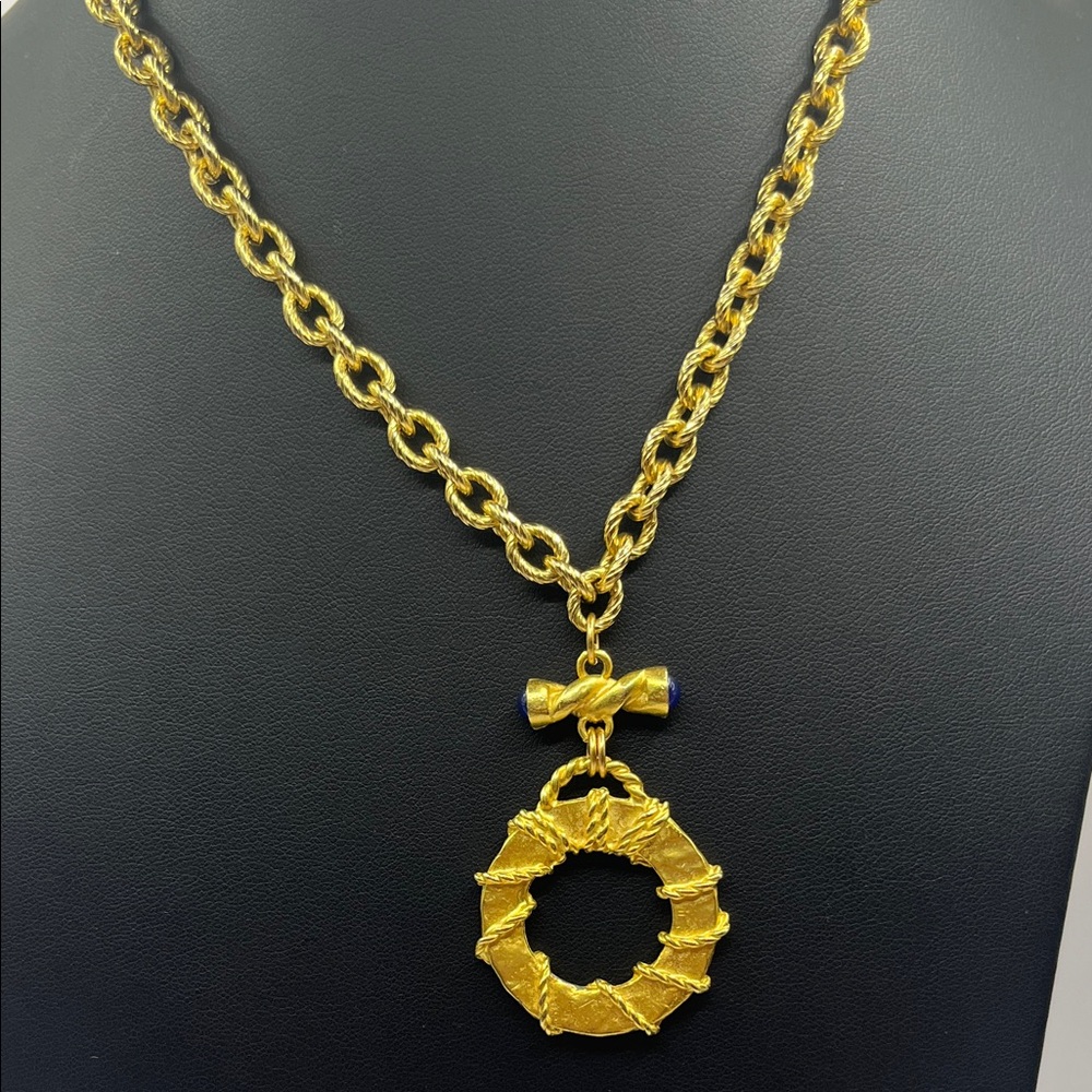 Nautical Lifesaver Buoy Sea Pendant Chain Necklace